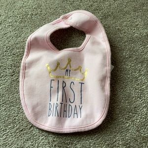 My first birthday bib